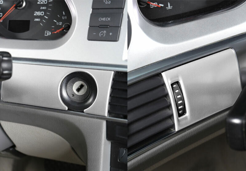 Fit for Audi A6 08-2011 Silver Steel Inner Start Stop Ignition Button Frame Trim