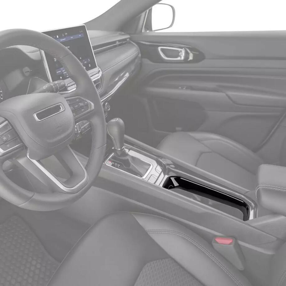For 2022-2025 for Jeep Compass Gloss Black Central Water Cup Holder Cover Trim Decor v