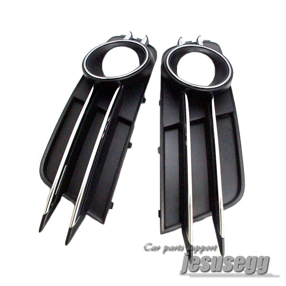 2x Front Bumper Fog Light Lamp Grille Cover LR Pair for Audi A6 C7 2012-2014