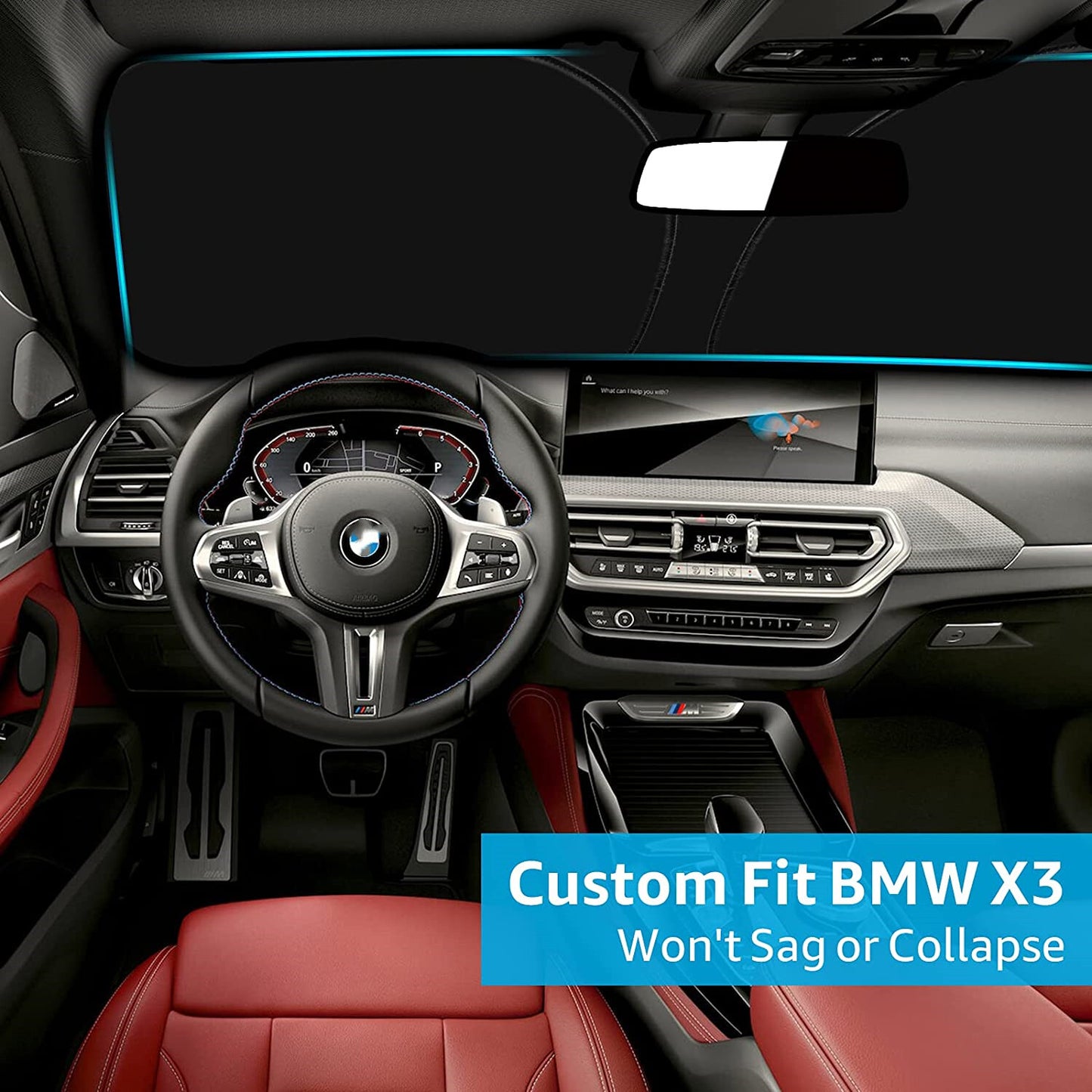 Custom-made foldable windshield sunshade cover suitable for 2018-2024 X3 SUVs. n