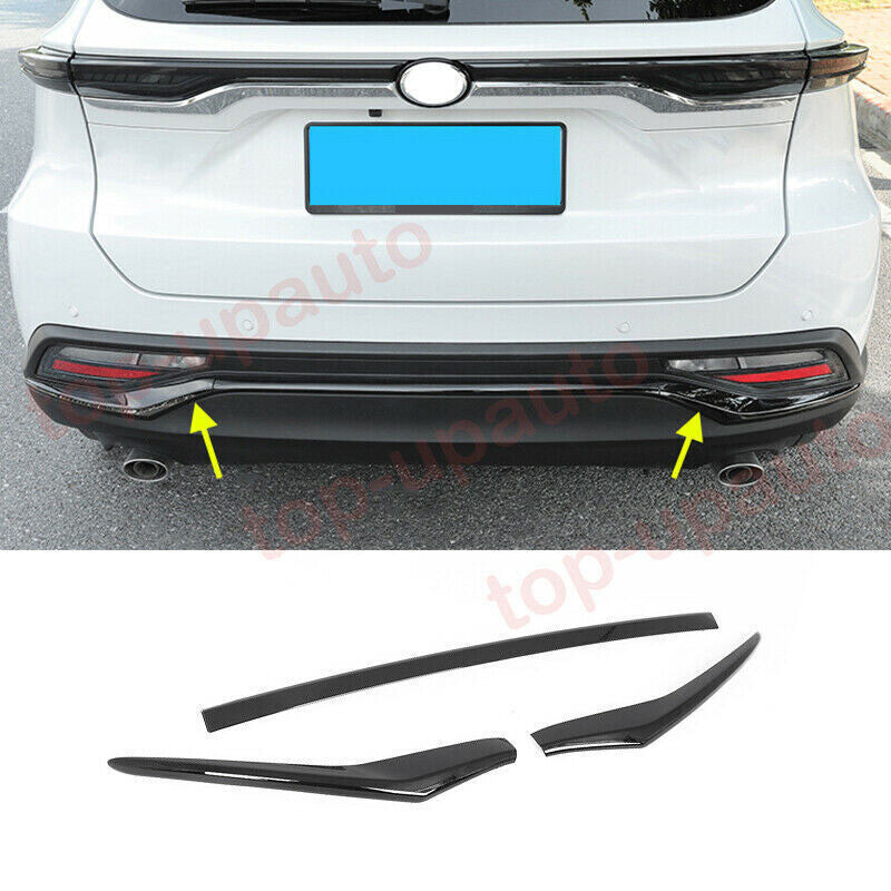 for Toyota Venza 2021-23 Black ABS Rear Lower Bumper Cover Strip Guard Cover 3x