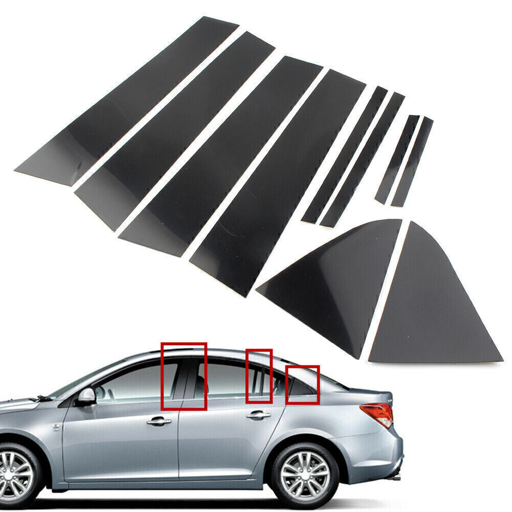 10x Kit Pillar Posts Door Piano Cover Trim for Chevrolet for Cruze 2011-2015 2014