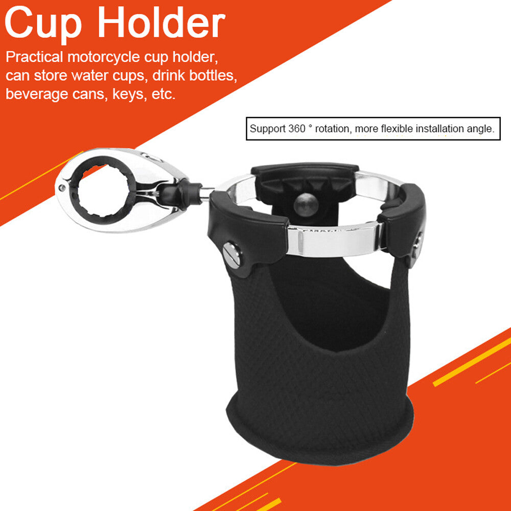 Motorcycle Cup Holder Beverage Drink Can Handlebar Mount 360¡ã Rotation Q5T0 Q
