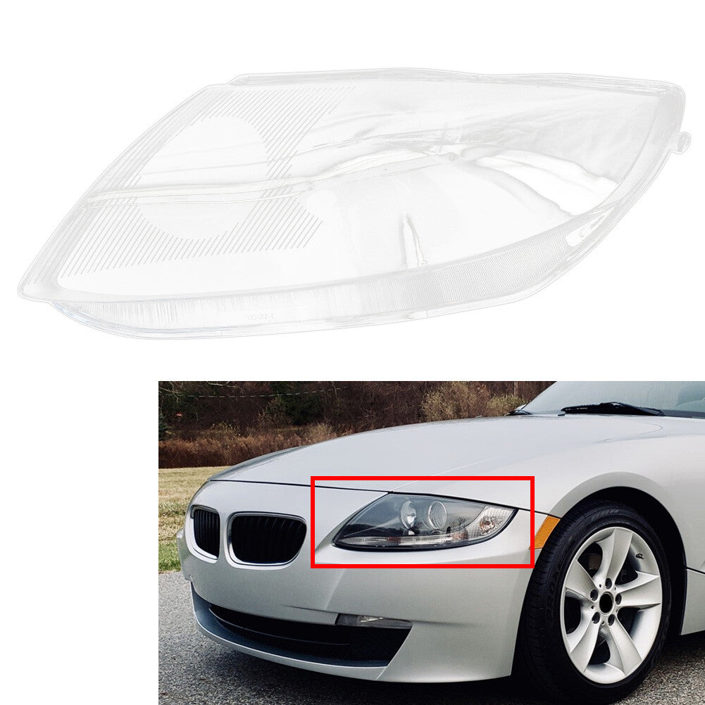 Headlight Headlamp Transparent Lens Cover Replacement for BMW Z4 E85 2003-2008