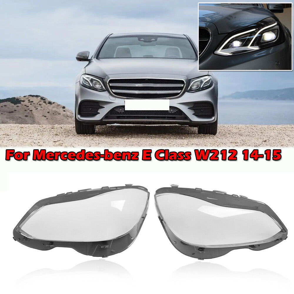 Left and right headlight lens protective covers are suitable for Mercedes-Benz E-Class W212 2014-2015.