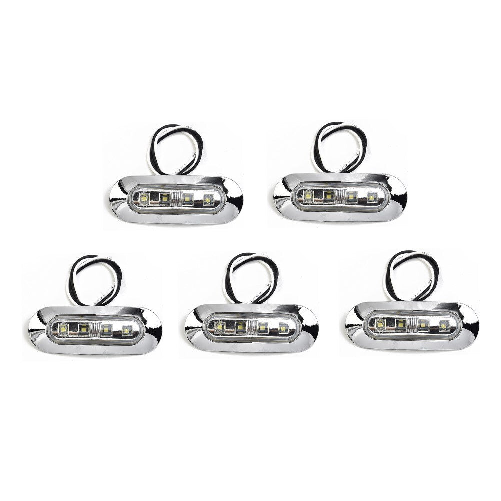 5x Marine Boat LED Courtesy Lights Cabin Deck Walkway Stair Light White 12V -24V v