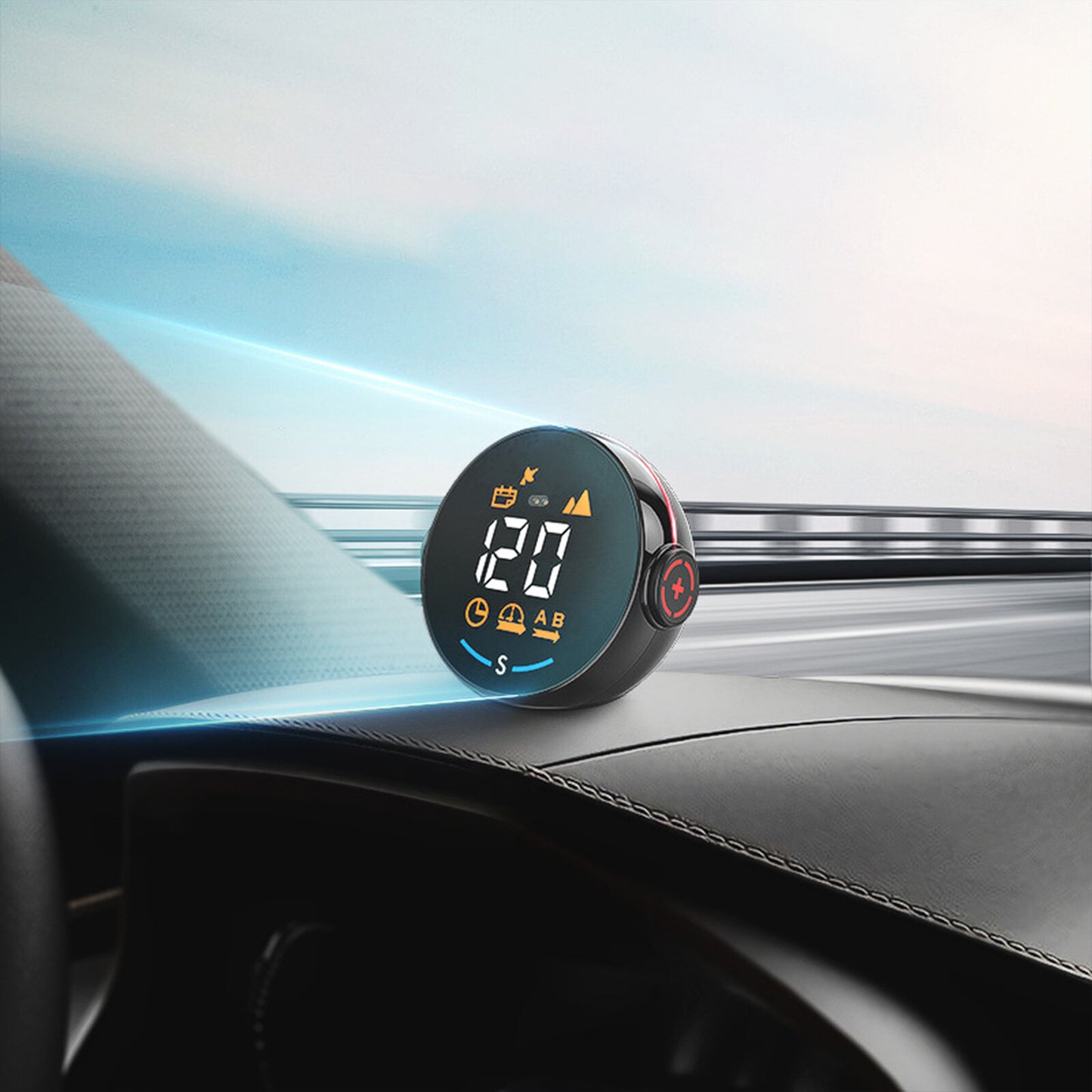 Digital car HUD GPS indicator speedometer automatic head-up display MPH KMH overspeed Q