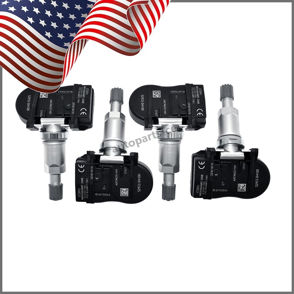 4x Tire Pressure Monitoring System Sensor TPMS for Hyundai for Elantra 52933-D4100