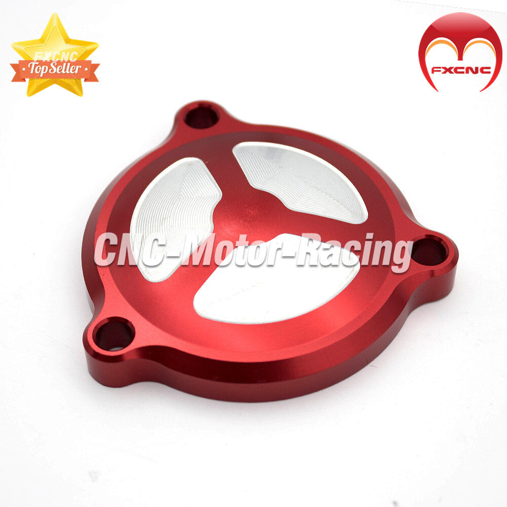 Red protective cover for Benelli TNT125 135 CNC engine stator, suitable for 2016-2021 models.