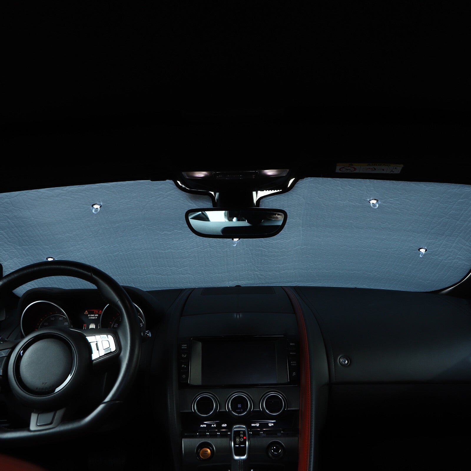 Matte Black ABS Front Mirror Base Cover Trim for Corvette C7 2014-19- v