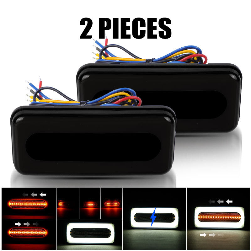 2X Sequential LED Light Strip Bar Tail Lamp Turn Signal DRL Motorcycle Car Truck