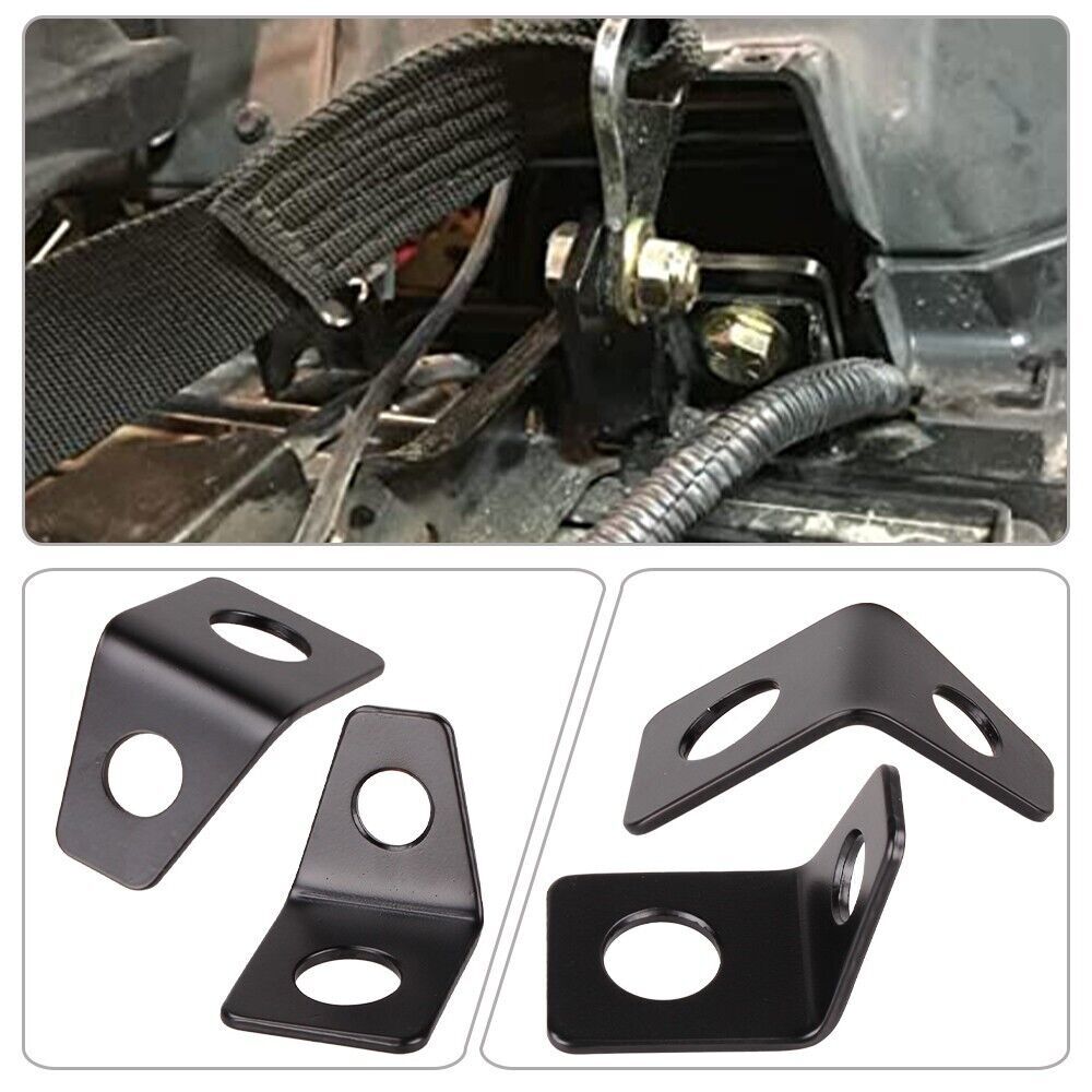 4PCS 4 Point for Seat Belt Mounting 90 Degree Angle Brackets Kit for Seat Belt L-Bracket Q