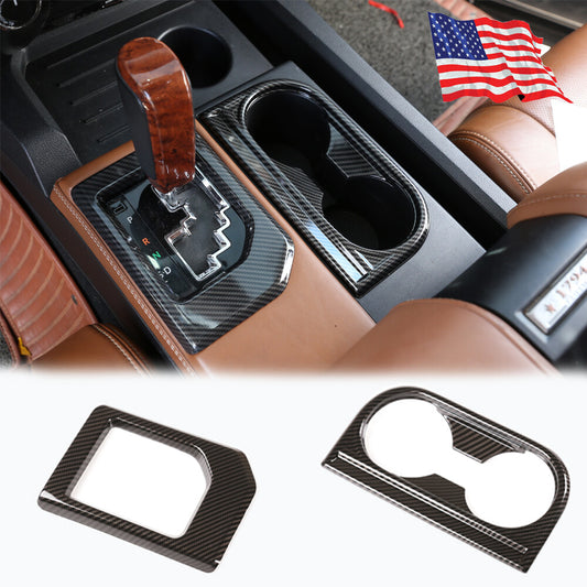 Real Carbon Fiber for Alfa Romeo Giulia for Stelvio 2016 - 2019 Gear Shift Head Trim - v