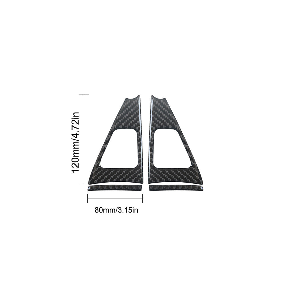 Carbon Fiber Interior Rear Door Handle Trim Panel For Explorer 2011-14 Red v