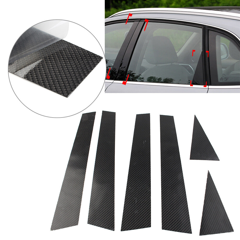 6 Pcs Car Exterior Door Window B Pillar Post Cover Trim for Audi Q5 2012-2017 16