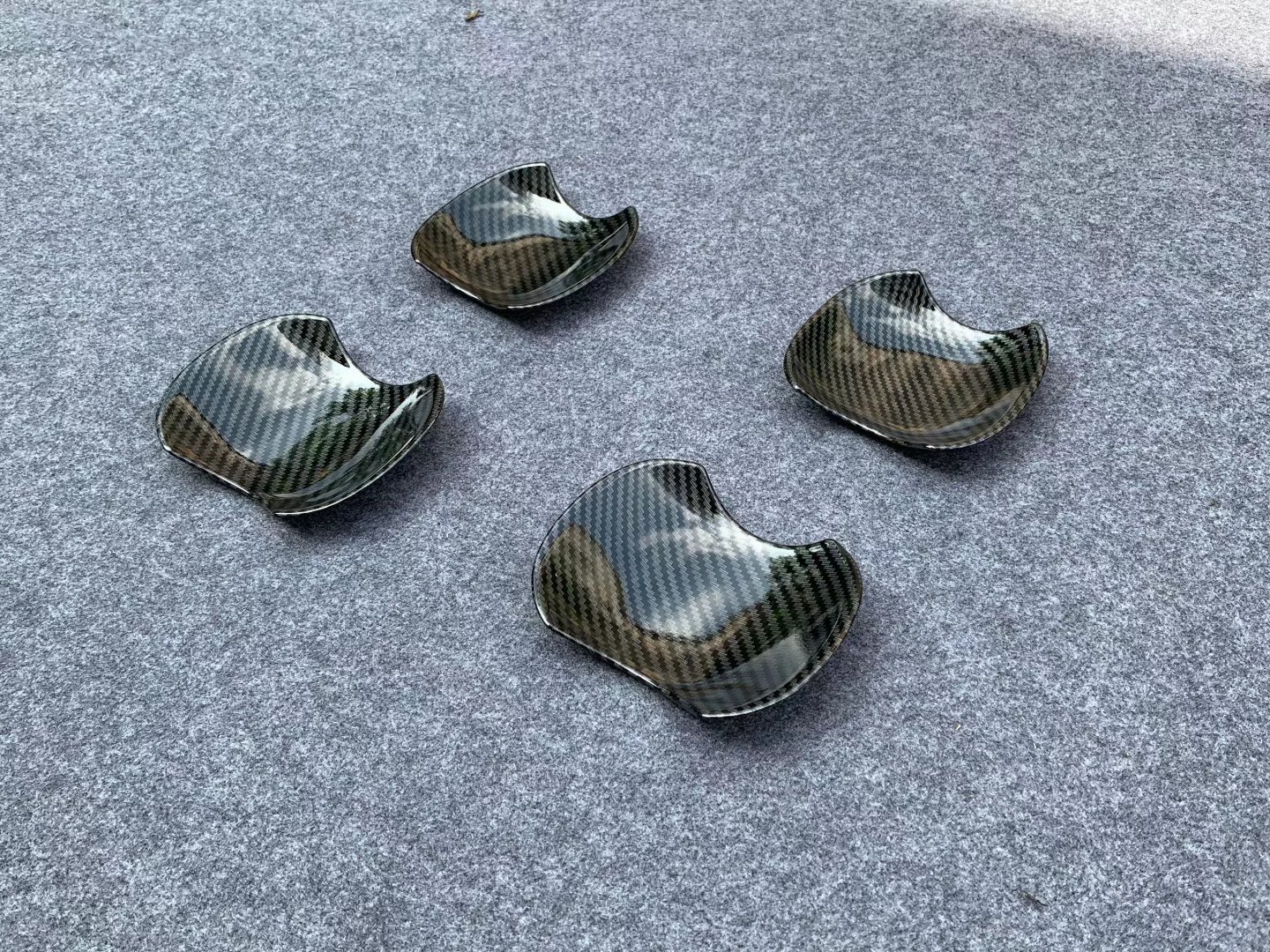 Door Handle Bowl Deco Cover Trim For 2020-2023 for Toyota Harrier Venza Carbon Fiber
