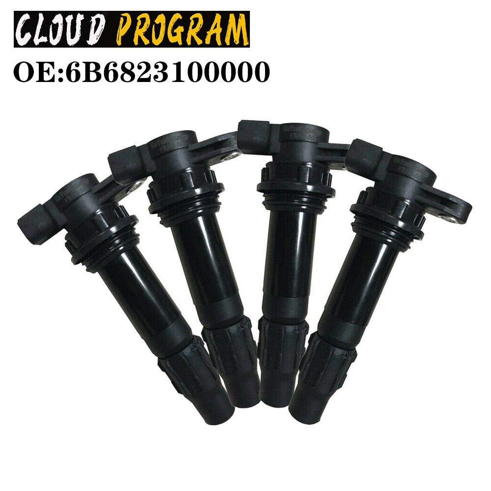 4PCS Motorcycle Ignition Coil F6T567 6B6823100000 for Yamaha VX110 VX 110 FX HO n
