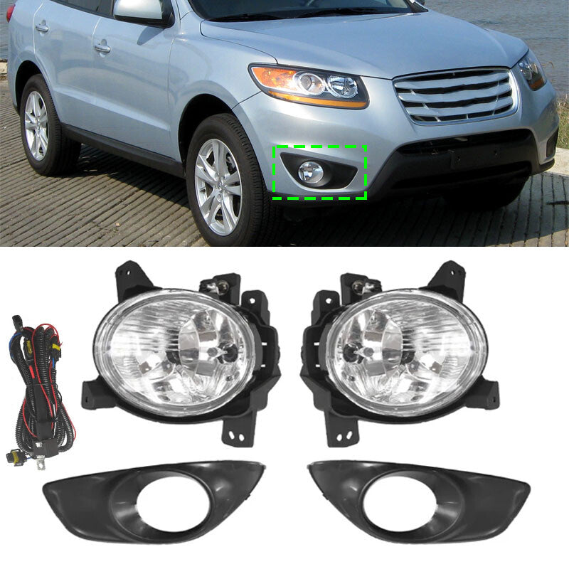 Front Foglamp With Bulb With harness for Hyundai Santa Fe Santafe 2.4 2009-2012