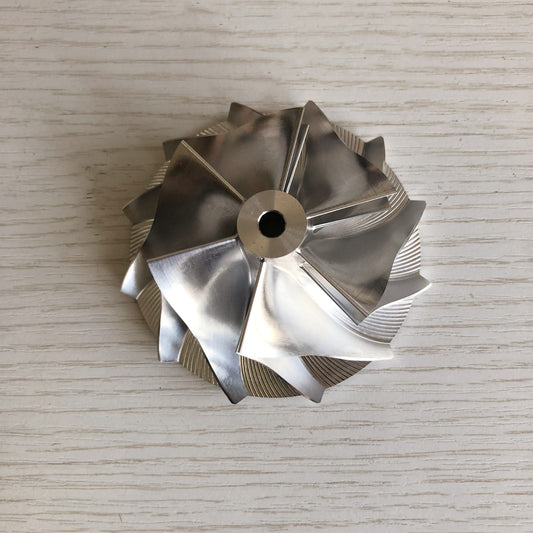 CT26 57.04/76.13 mm 6+6 insert turbine milling/aluminum 2618/billet compressor wheel