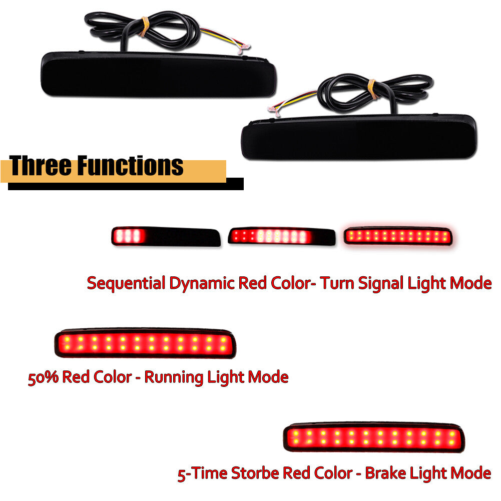 Smoked LED Rear Bumper Reflector Brake Light for 2023+ for GR for Corolla E210- v