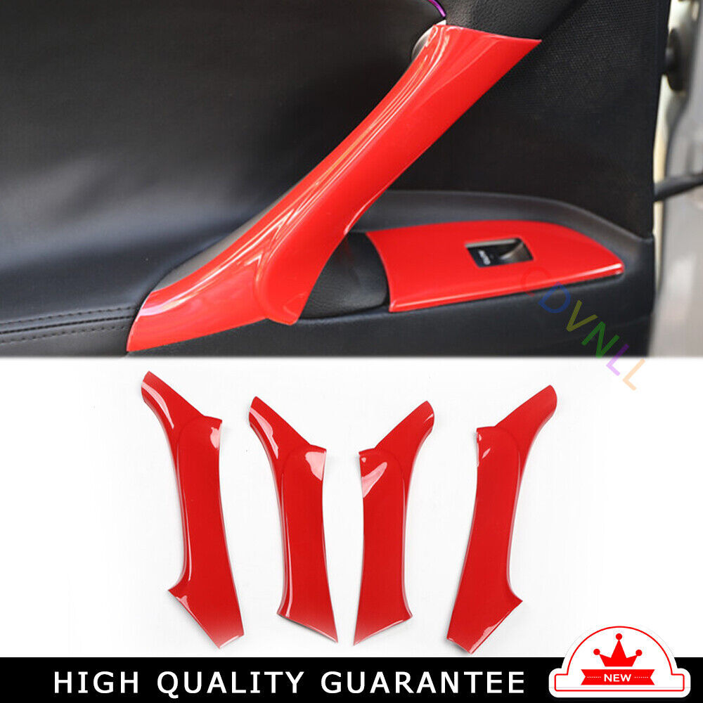 Interior Door Armrest Panel Trim Decoration Fit for Lexus IS 2006-11 Bright Red