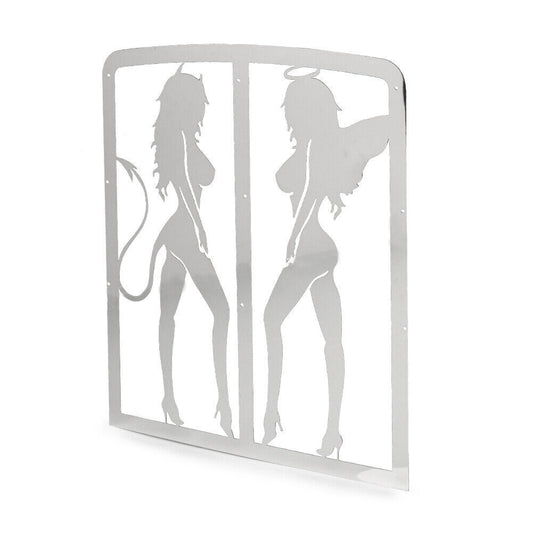 Chrome Radiator Grille Guard Cover Sexy Girl for YAMAHA Banshee Grill 1987-12 Q