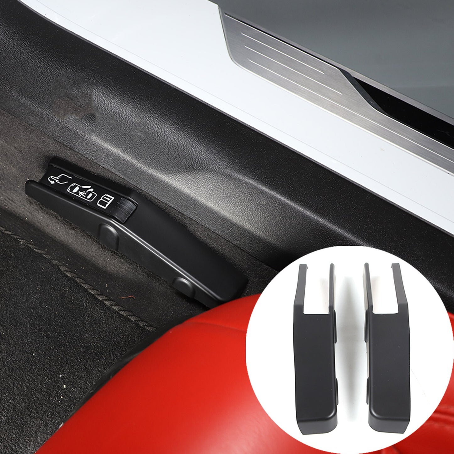 ABS Black Center Gear L-Shaped Storage Tray Box for FJ Cruiser 2007 - 2021- v