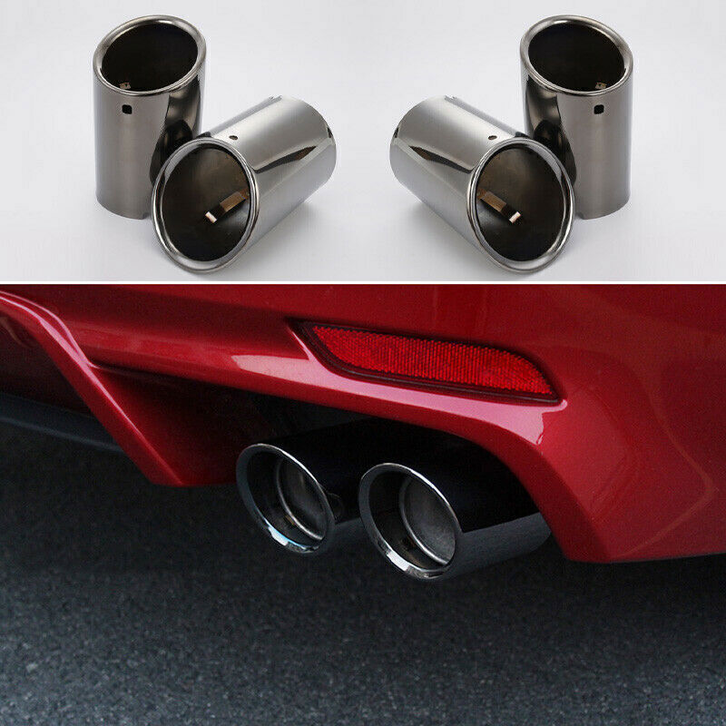 For 2018-2023 for Toyota for Camry 4P Bright Black Rear Exhaust Pipe Tail Muffler Tips