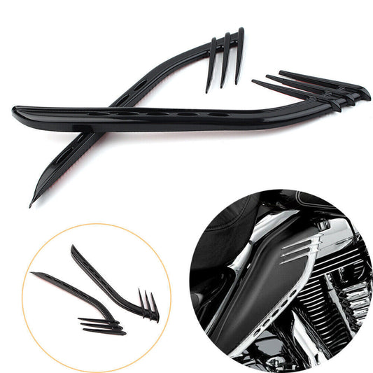 Mid-Frame Air Deflectors Accents Trims Black Fit for Harley Touring Road King FLHR
