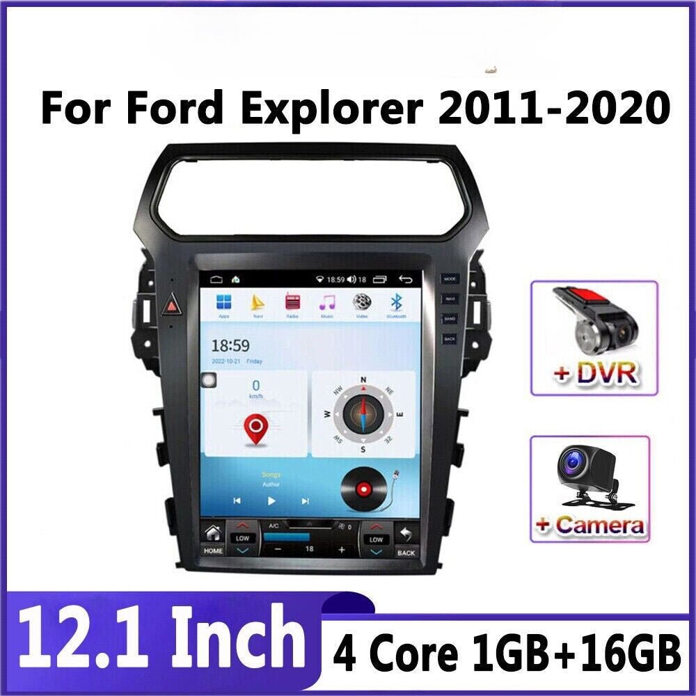 12.1 Vertical Screen for Tesla Style for Ford Explorer 2011-2020 Car Radio Stereo