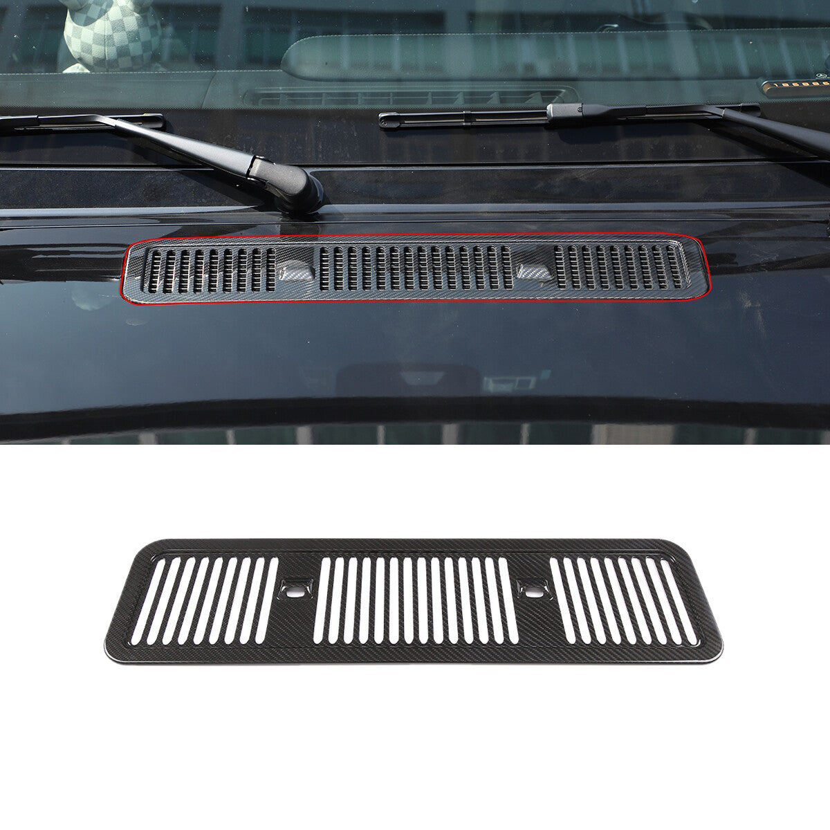 ABS carbon fiber gear scratch-resistant panel trim for Toyota Sequoia (2022-23)