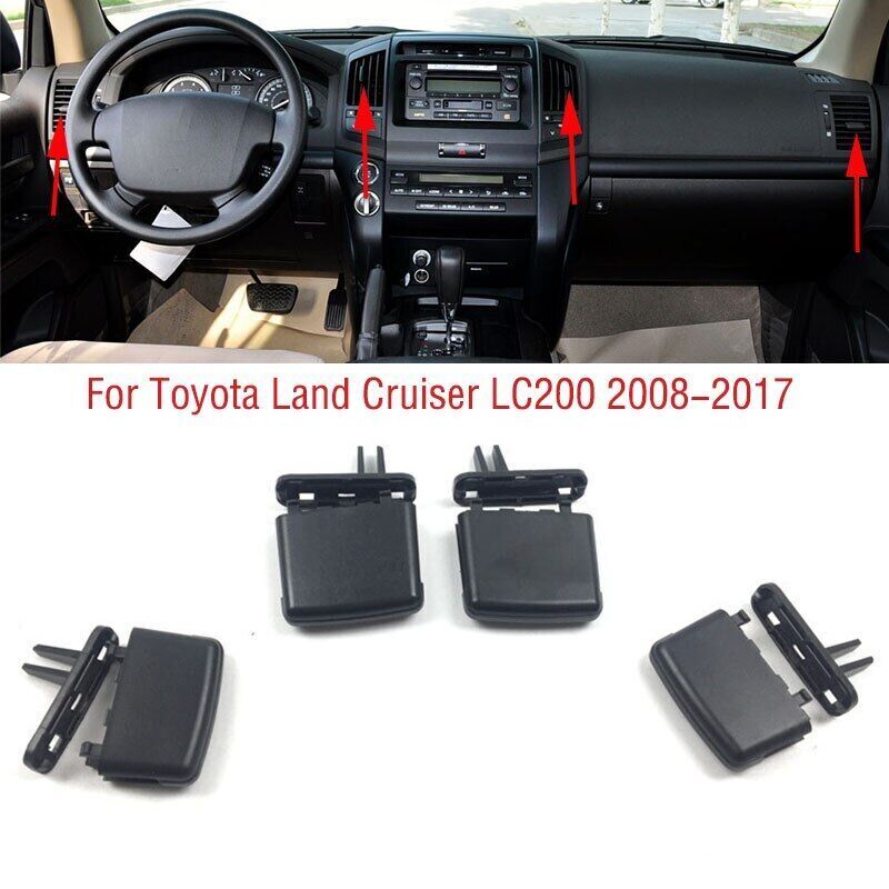 Set Air Conditioning Vent A/C Tab Clip for Land Cruiser LC200 FJ200 08-17 v