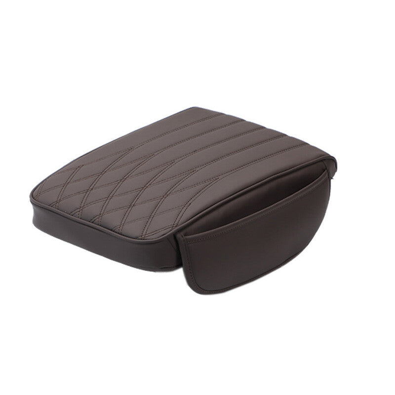 Car Thicken Armrest Cushion Cover Center Console Box Protector W/Pocket 1PC v