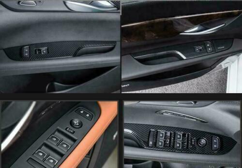 for Cadillac CT6 2016-2020 Carbon Fiber Look Window Lift Panel Switch Cover Trim