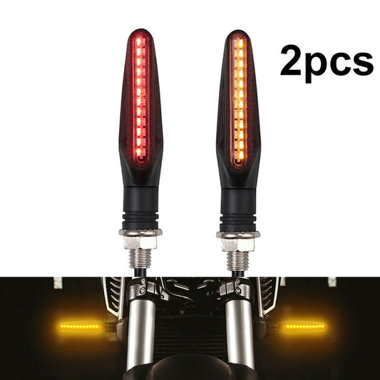 2x Rear Sequential Flowing 24 LED Tail Turn Signal Brake Indicator Lights Lamp