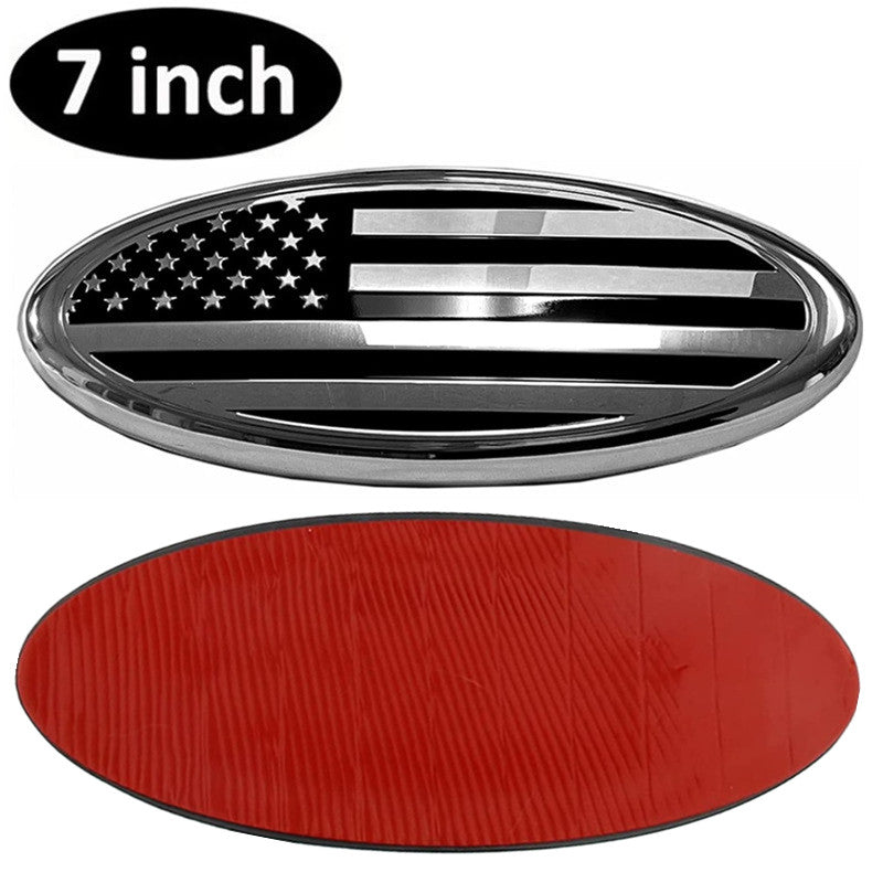 7inch US Flag FRONT GRILL Tailgate Oval Emblem Badge  for ford  F-150 2004-2012