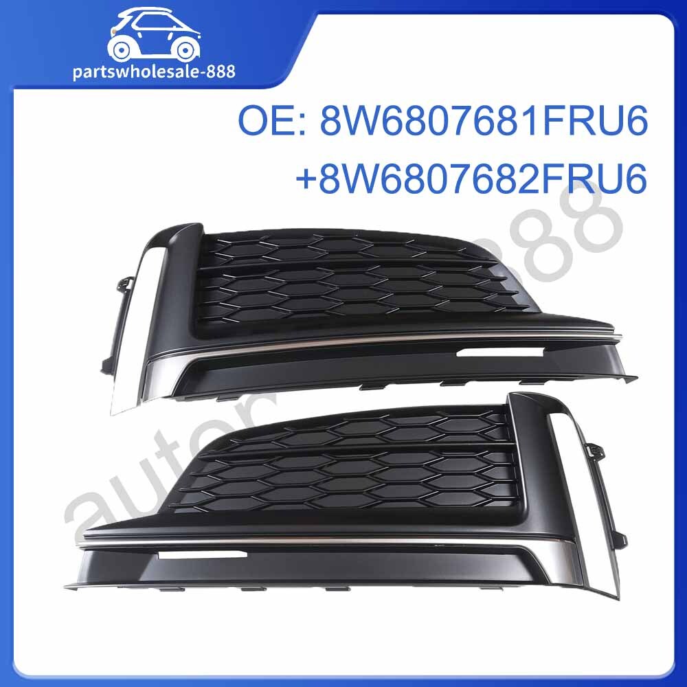 Pair Front Bumper Side Outer Grille Cover Fit for Audi S5 A5 S-line 2018-2019