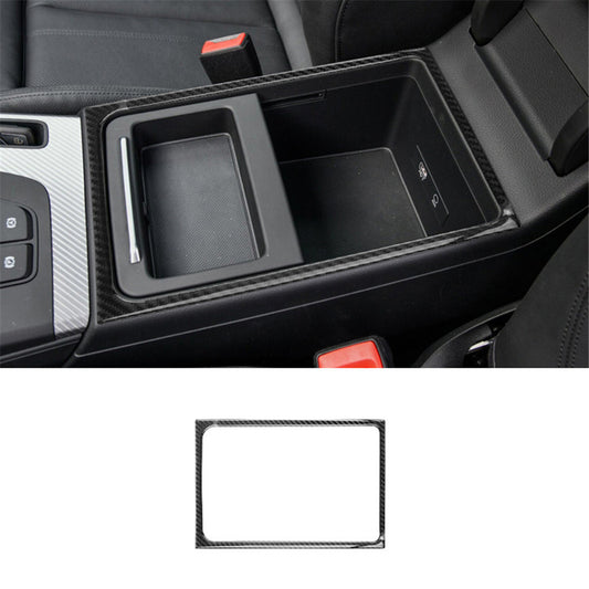 for Audi Q5 2018-2021 Carbon Fiber Interior Water Cupholder Frame Cover Trim