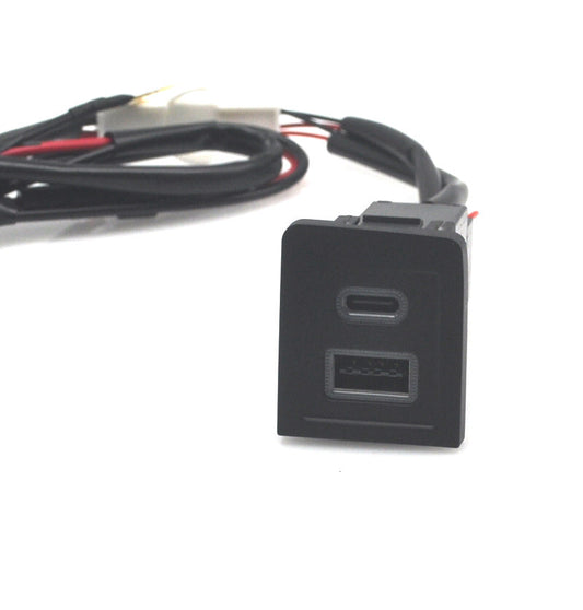 USB Typec Ports Socket for VW transfomer T5 T6 2003 up Factory Dual Retention v