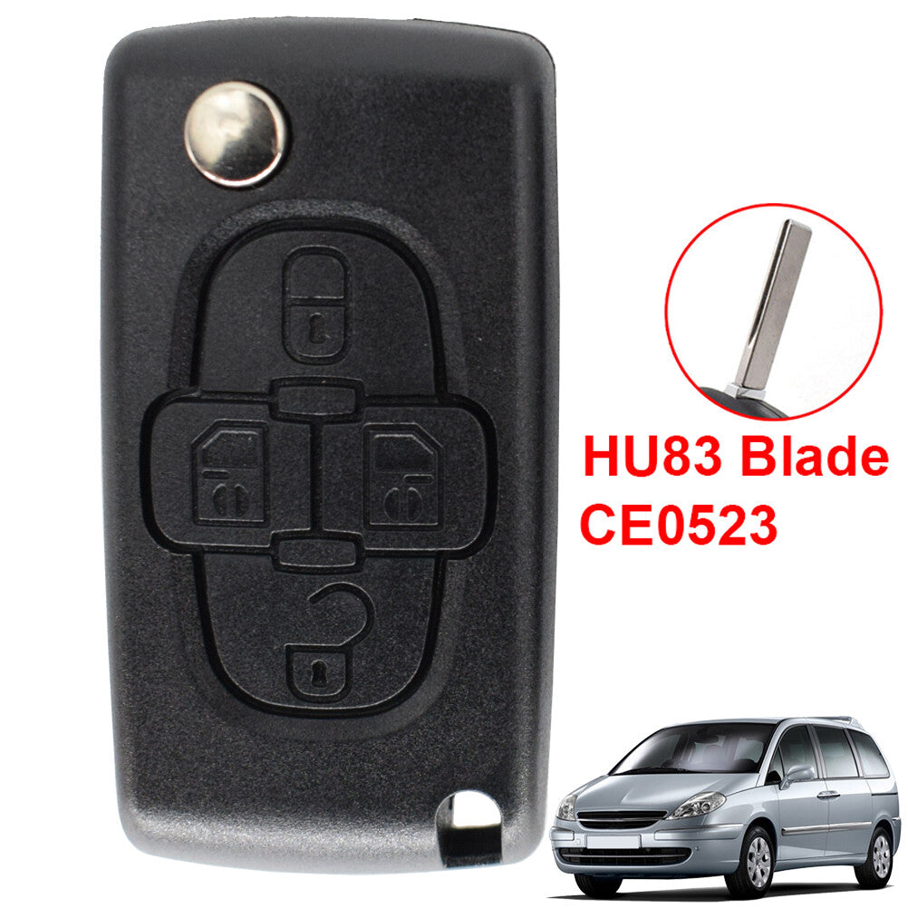 for Peugeot 807 1007 for Citroen C8 car remote key shell case replacement DE Q