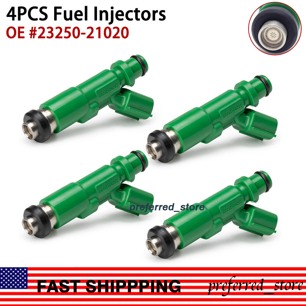 4-piece fuel injector 23250-21020 for Prius Echo for Scion XA XB 1.5L L4 (2001-09-) v