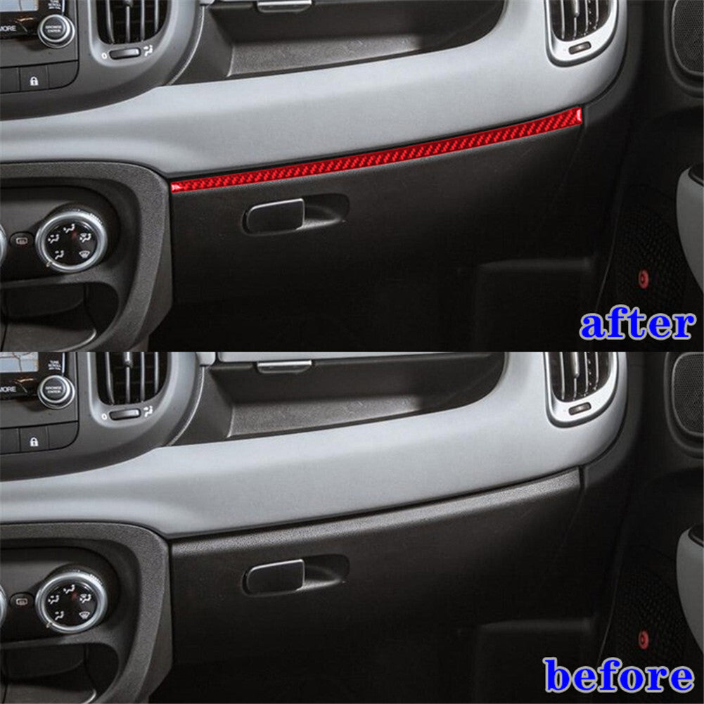 Carbon Fiber Center Storage Box Panel Trim Cover for Subaru Forester 2005-2008 v