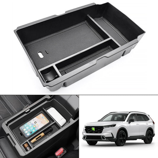 For 2023-2025 for Honda CR-V CRV Car Center Console Armrest Box Organizer Tray Black Q