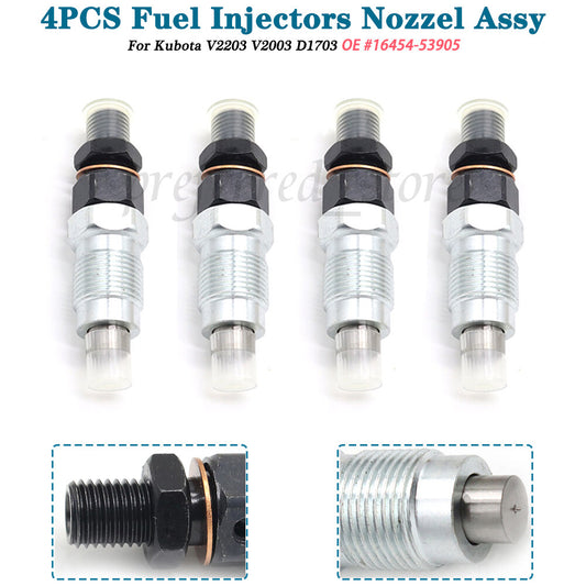 4-piece kit for V2003 V2203 D1703 fuel injector nozzles (Assy 16454-53905-) v