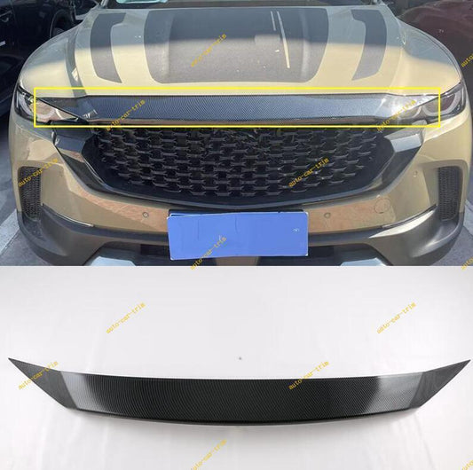 For 2023-25 for Mazda CX-50 Carbon Fiber Abs Front Engine Hood Grille Strip Trim 1X