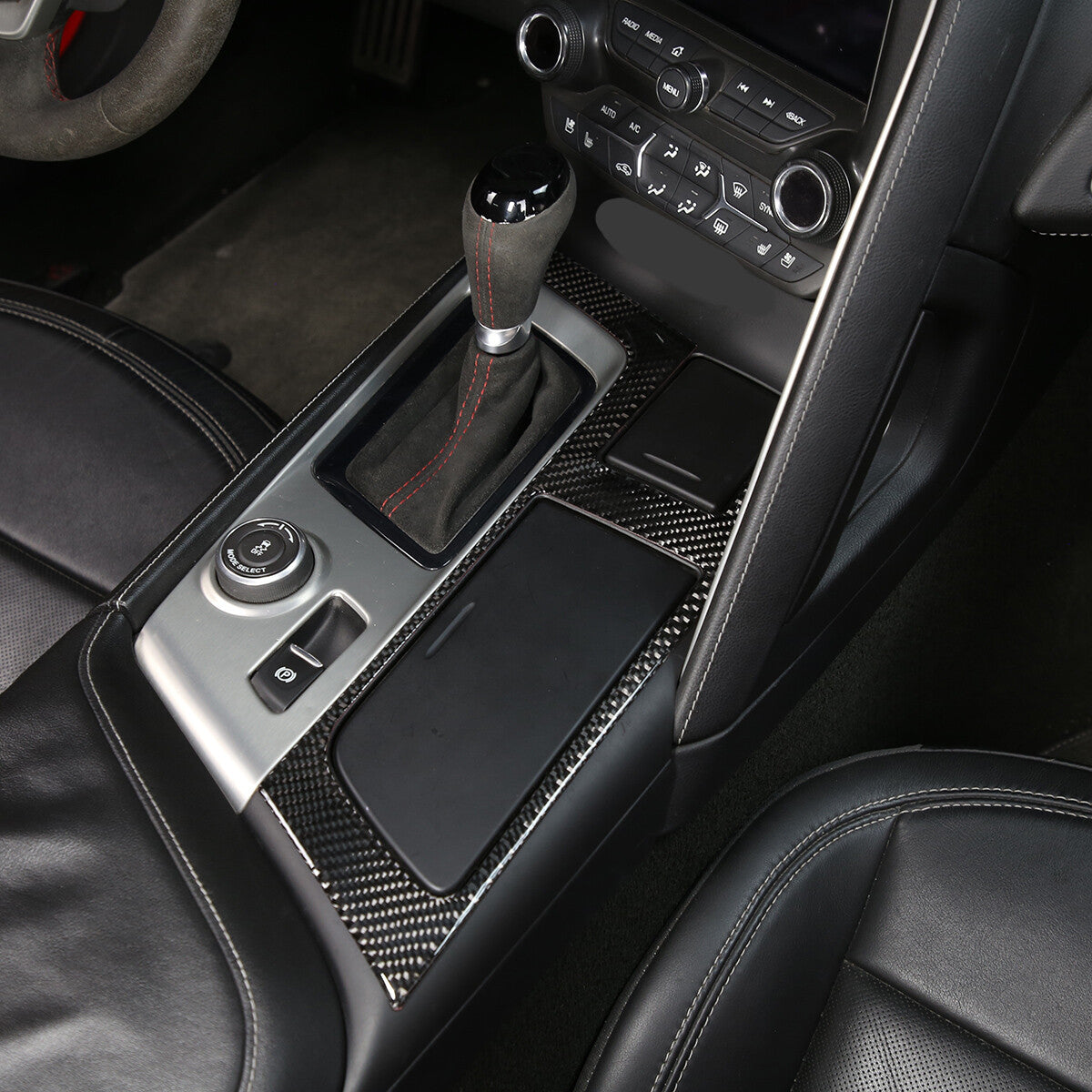Black Armrest Center Control Storage Box Tray for Tundra 2022 - 2023- v