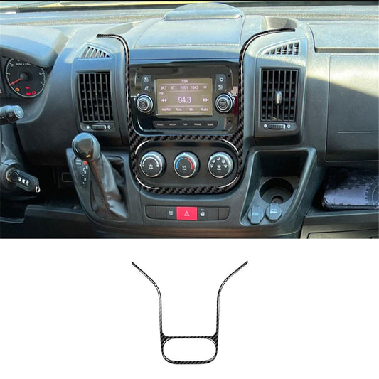 2Pcs Vehicle Carbon Fiber Navigation Panel Cover Trim for Cadillac CTS 2003-2007 v
