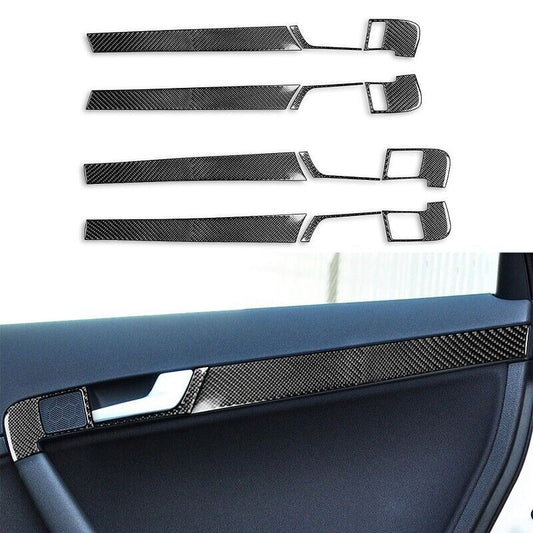 Real Carbon Fiber Car Door Panel Cover Trim Fit for Audi A3 S3 2006-2007 8PCS