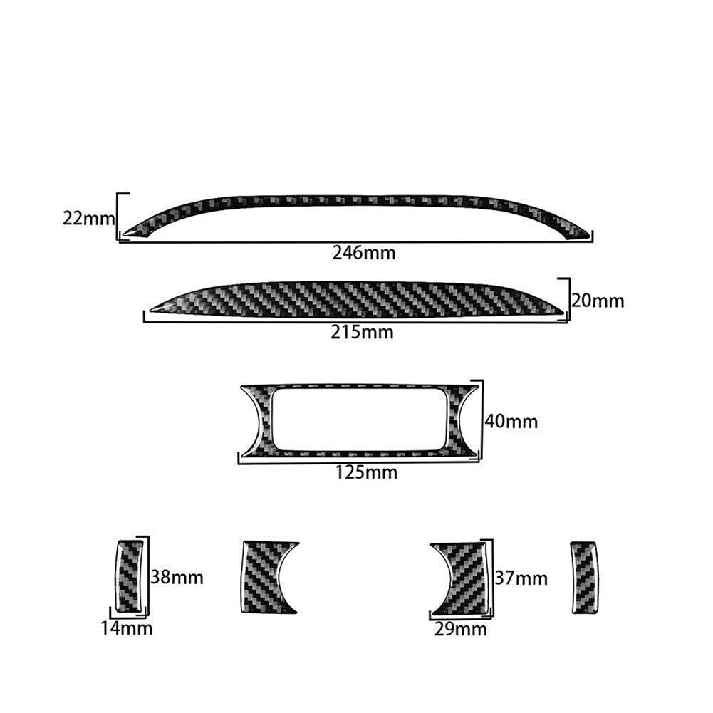 Carbon Fiber Media Radio Control Cover Trim For Silverado for GMC for SIERRA 2014-2018