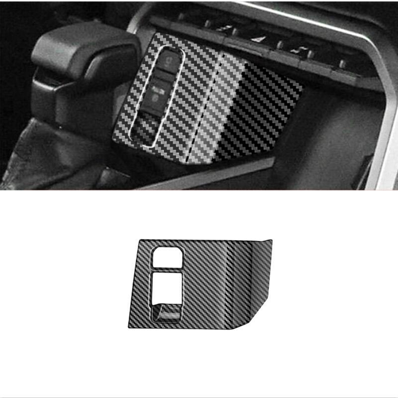 Carbon fiber electronic parking brake frame cover trim for Toyota Sequoia 2023 2024
